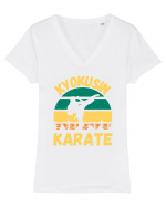 Kyokushin Karate  Tricou mânecă scurtă guler V Damă Evoker