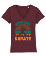 Kyokushin Karate  Tricou mânecă scurtă guler V Damă Evoker