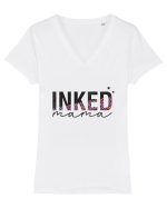 Inked Mama Tricou mânecă scurtă guler V Damă Evoker