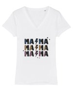 Mama Tricou mânecă scurtă guler V Damă Evoker
