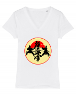 Kyokushin Karate  Tricou mânecă scurtă guler V Damă Evoker