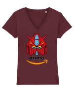 Funny Retro Optimus  Prime Pun Tricou mânecă scurtă guler V Damă Evoker