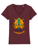 Funny Retro Optimus  Prime Pun Tricou mânecă scurtă guler V Damă Evoker