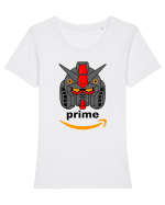 Funny Retro Optimus  Prime Pun Tricou mânecă scurtă guler larg fitted Damă Expresser