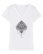 Mandala Tricou mânecă scurtă guler V Damă Evoker