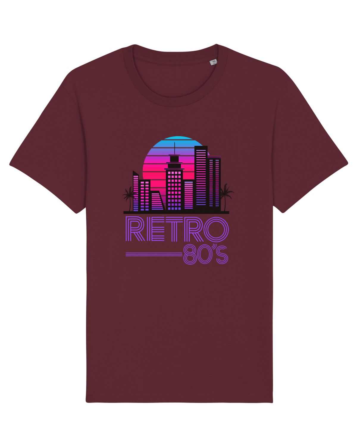 Tricou mânecă scurtă Unisex Rocker Burgundy