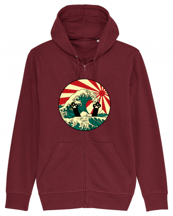 Great Wave Cat Burgundy