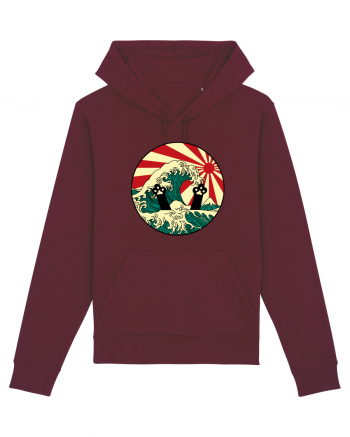 Great Wave Cat Burgundy