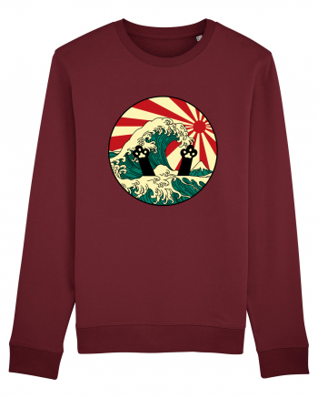 Great Wave Cat Burgundy