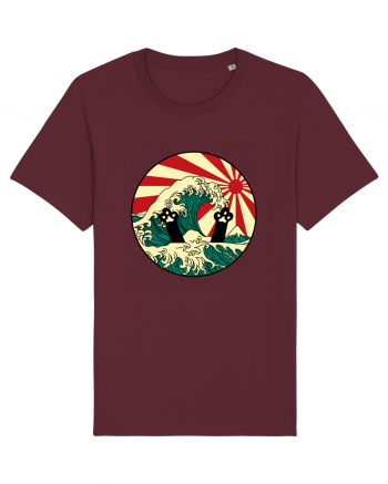 Great Wave Cat Burgundy