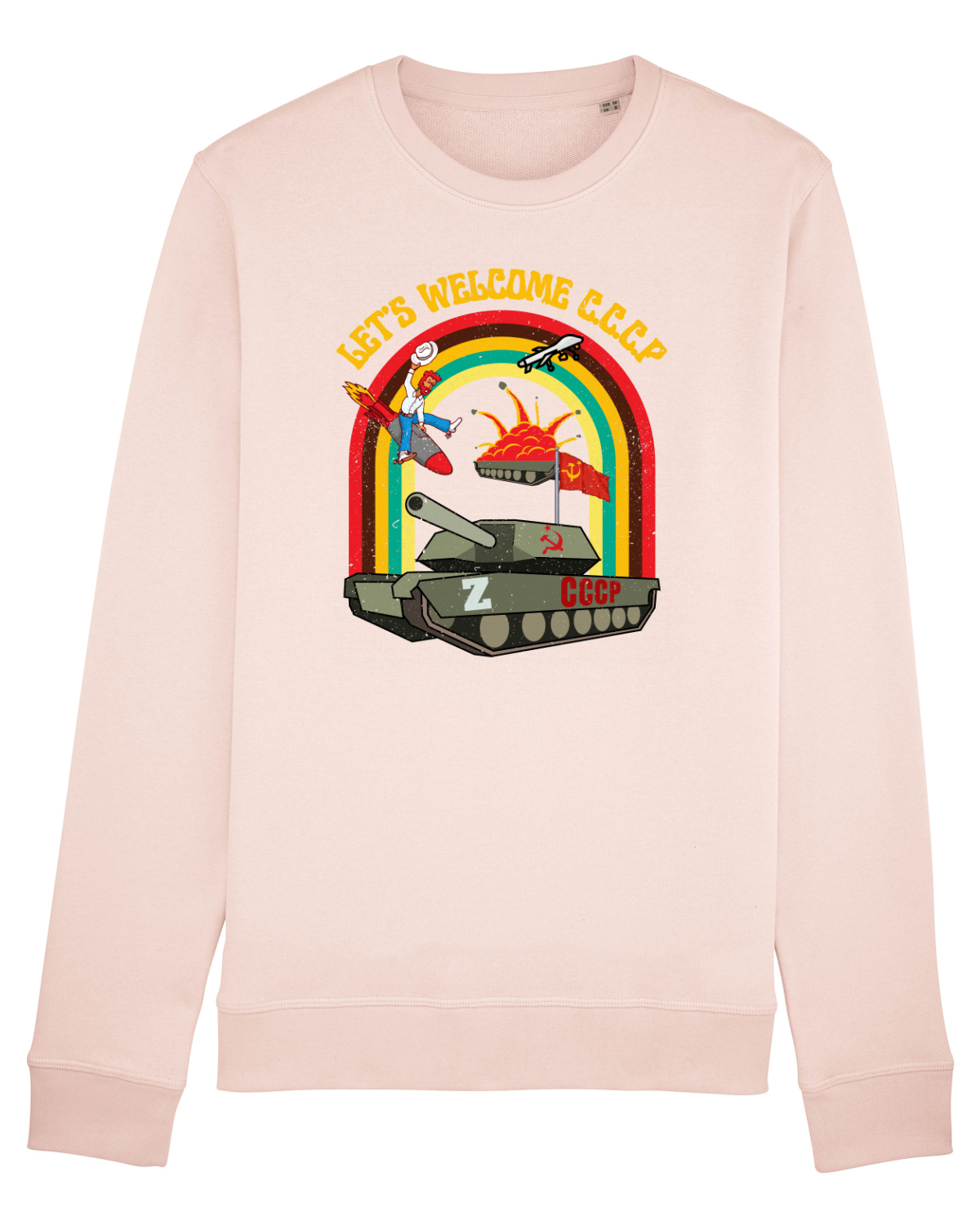 Bluză mânecă lungă Unisex Rise Candy Pink