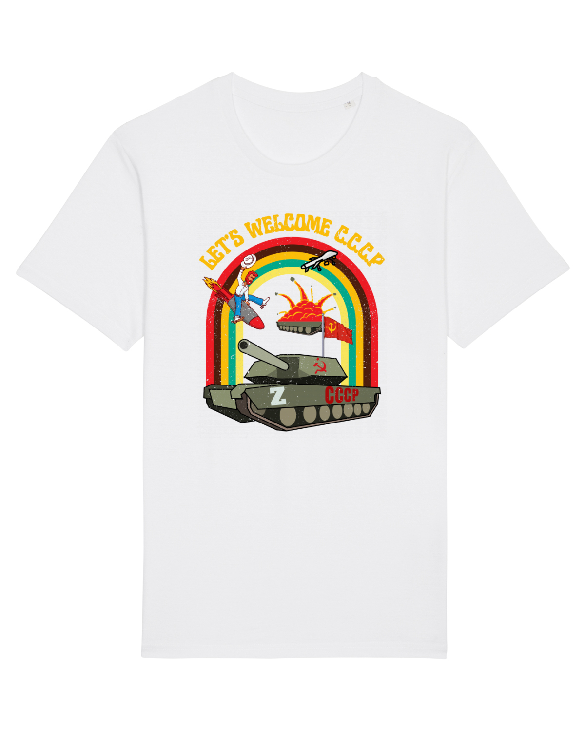 Tricou mânecă scurtă Unisex Rocker White
