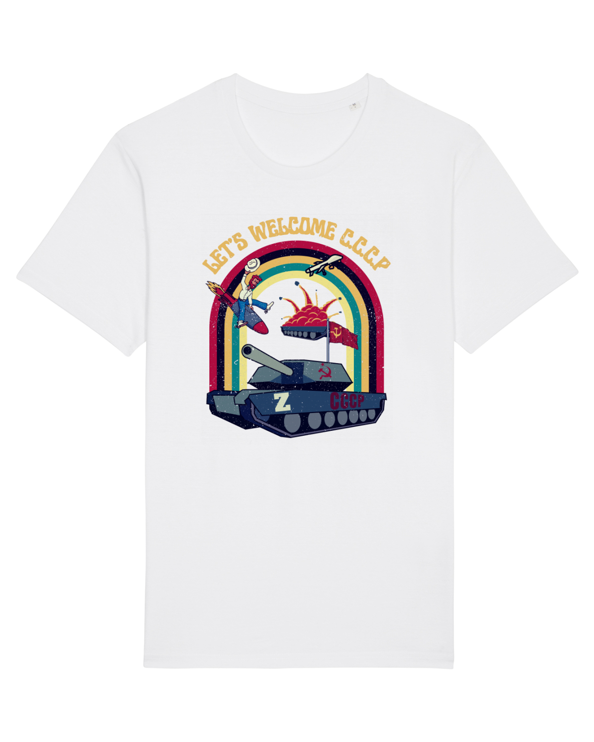 Tricou mânecă scurtă Unisex Rocker White