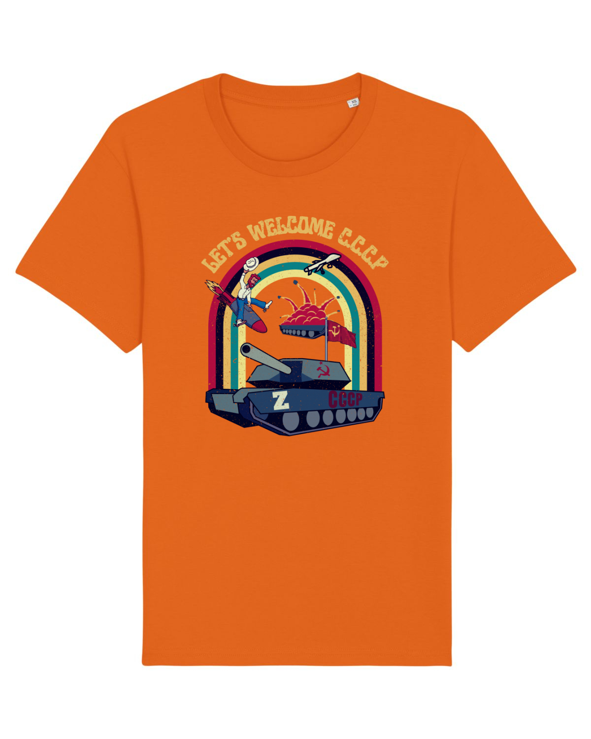 Tricou mânecă scurtă Unisex Rocker Bright Orange