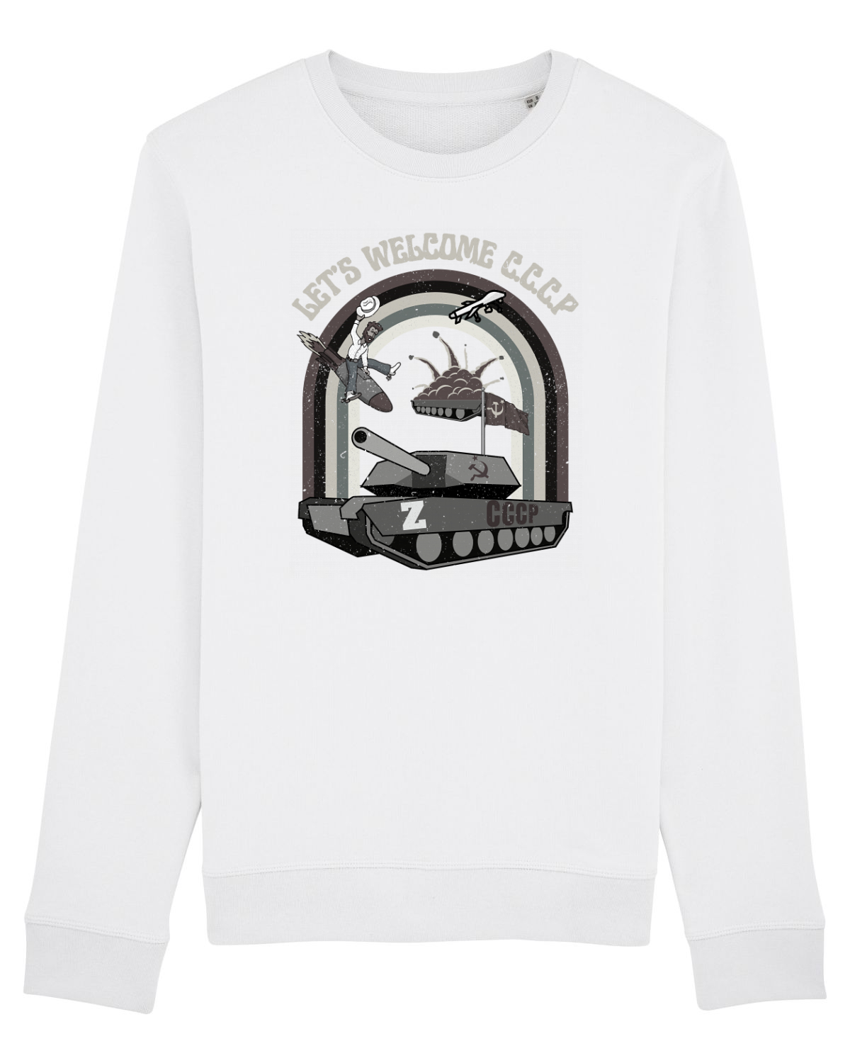 Bluză mânecă lungă Unisex Rise White