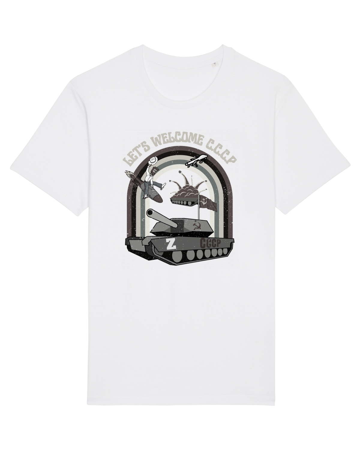 Tricou mânecă scurtă Unisex Rocker White