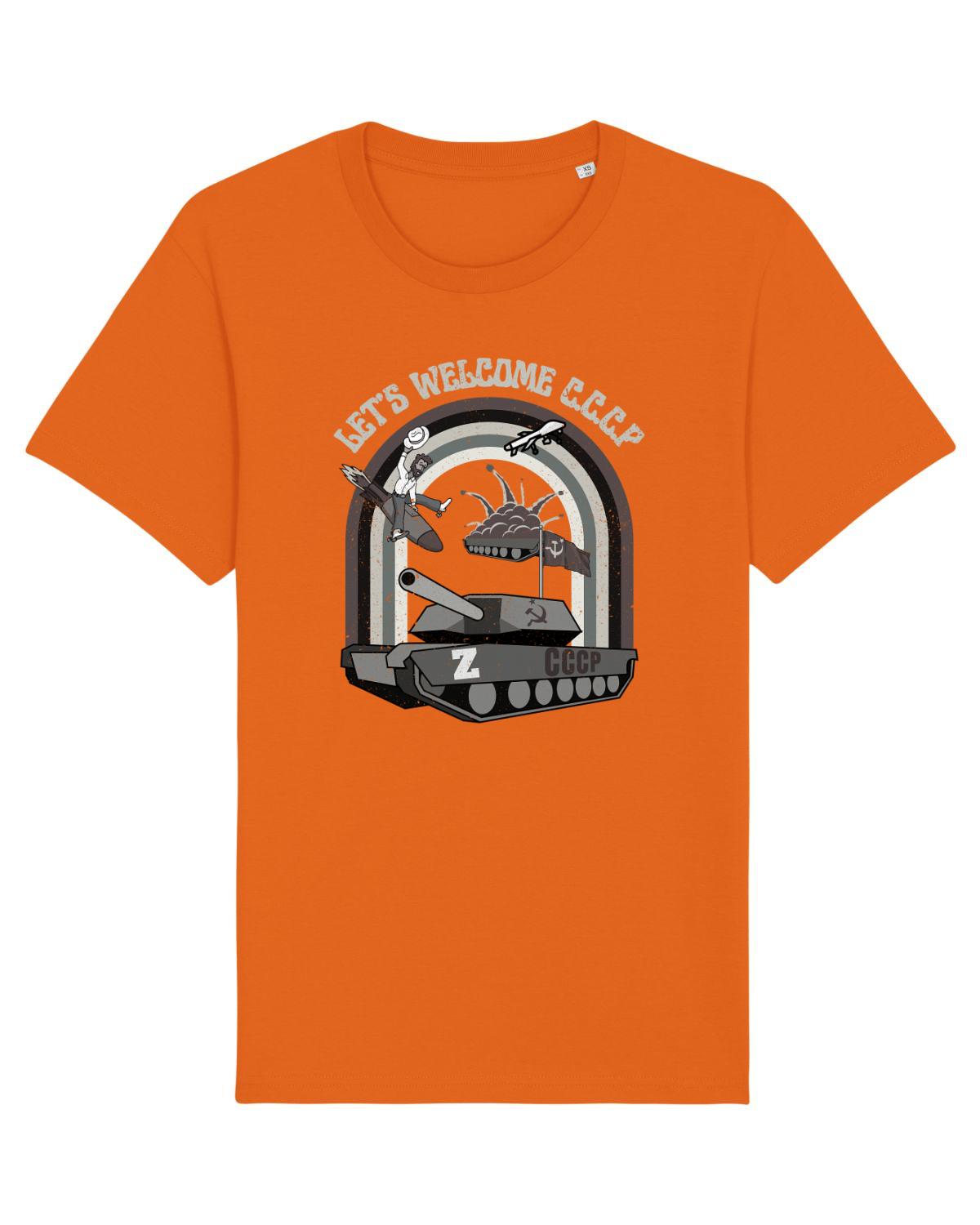 Tricou mânecă scurtă Unisex Rocker Bright Orange