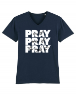 PRAY PRAY PRAY Tricou mânecă scurtă guler V Bărbat Presenter