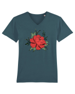 Rose Tricou mânecă scurtă guler V Bărbat Presenter