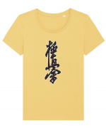 Kyokushin Karate Kanji Tricou mânecă scurtă guler larg fitted Damă Expresser