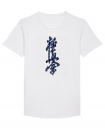 Kyokushin Karate Kanji Tricou mânecă scurtă guler larg Bărbat Skater