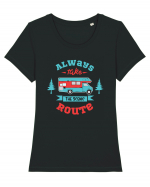 Always Take the Scenic Route Tricou mânecă scurtă guler larg fitted Damă Expresser