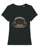 Apparently I Camp Now Tricou mânecă scurtă guler larg fitted Damă Expresser