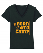 Born to Camp Tricou mânecă scurtă guler V Damă Evoker