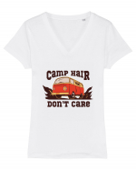 Camp Hair Don't Care Tricou mânecă scurtă guler V Damă Evoker