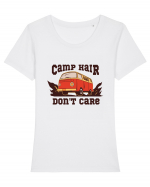 Camp Hair Don't Care Tricou mânecă scurtă guler larg fitted Damă Expresser