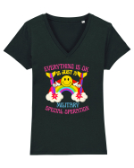 Everything Is Ok Tricou mânecă scurtă guler V Damă Evoker