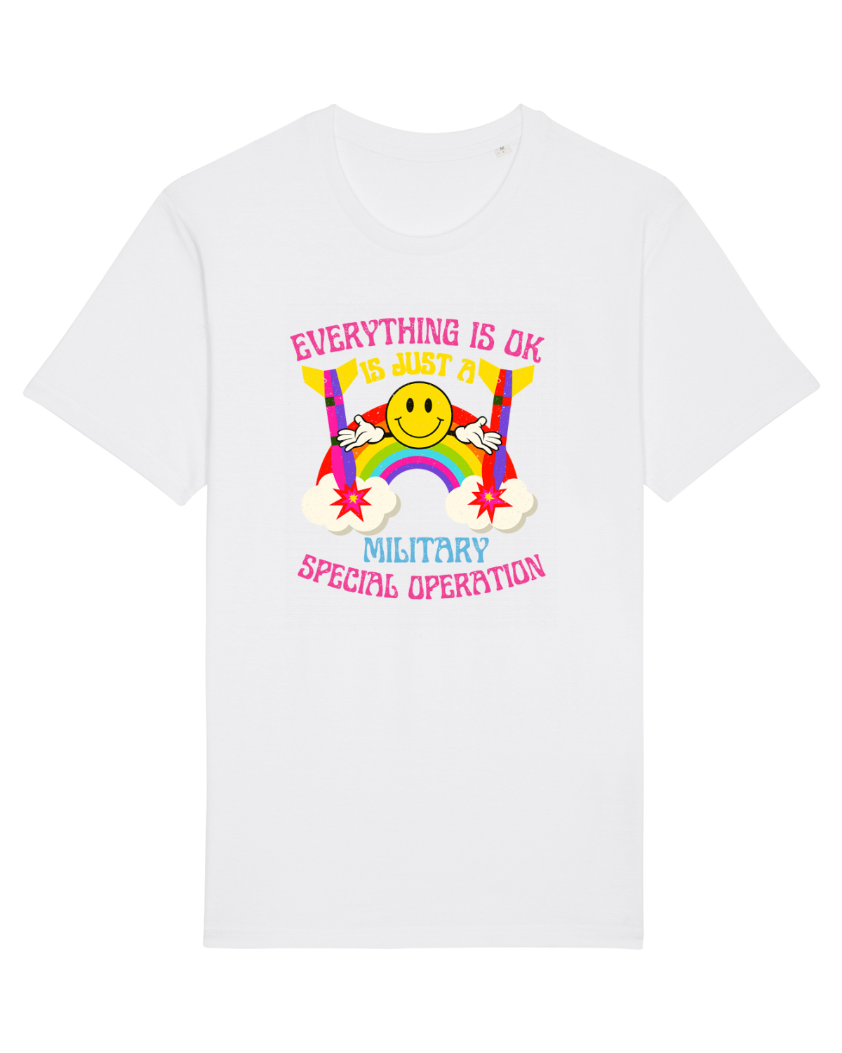Tricou mânecă scurtă Unisex Rocker White