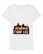 Camp Life Tricou mânecă scurtă guler V Damă Evoker