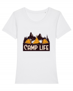 Camp Life Tricou mânecă scurtă guler larg fitted Damă Expresser