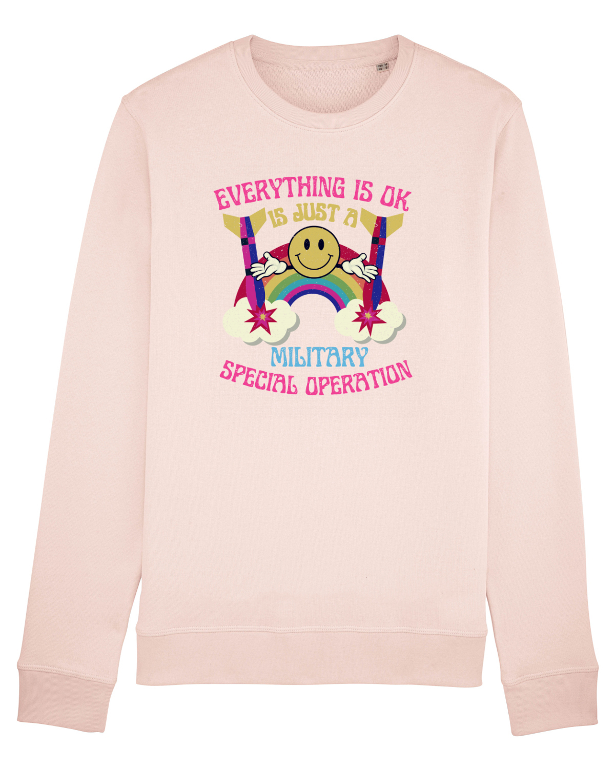 Bluză mânecă lungă Unisex Rise Candy Pink