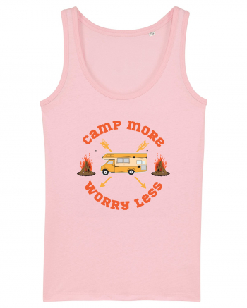 Camp More Worry Less Cotton Pink