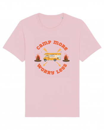 Camp More Worry Less Cotton Pink