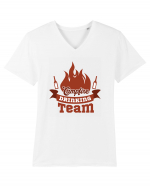 Campfire Drinking Team Tricou mânecă scurtă guler V Bărbat Presenter