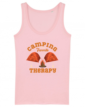 Camping is My Favorite Therapy Cotton Pink