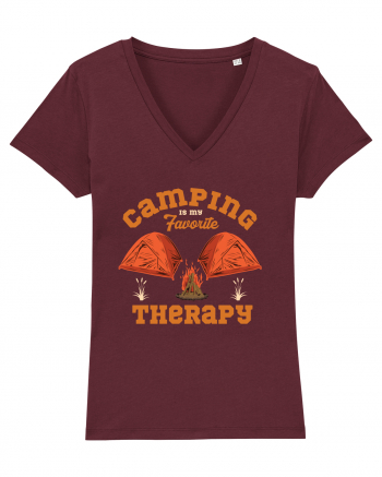 Camping is My Favorite Therapy Burgundy