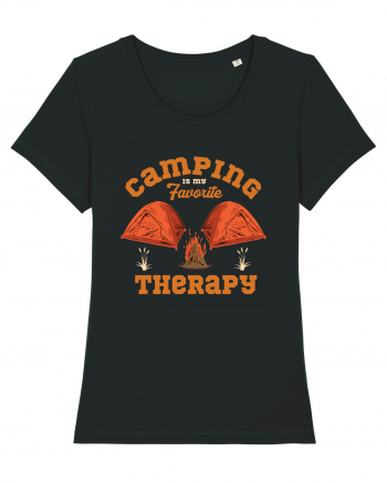 Camping is My Favorite Therapy Black