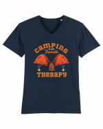 Camping is My Favorite Therapy Tricou mânecă scurtă guler V Bărbat Presenter