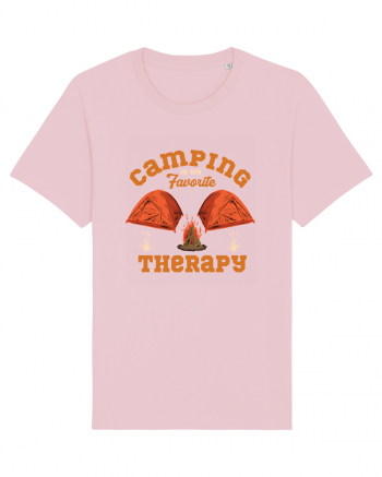 Camping is My Favorite Therapy Cotton Pink