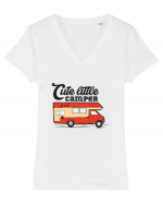 Cute Little Camper Tricou mânecă scurtă guler V Damă Evoker