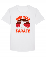 Shotokan Karate Tricou mânecă scurtă guler larg Bărbat Skater