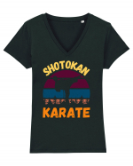 Shotokan Karate Tricou mânecă scurtă guler V Damă Evoker