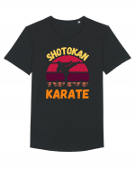 Shotokan Karate Tricou mânecă scurtă guler larg Bărbat Skater