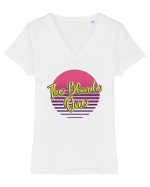 Girls party - The blonde one Tricou mânecă scurtă guler V Damă Evoker
