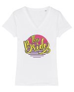 Girls party - The bride Tricou mânecă scurtă guler V Damă Evoker