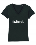 Fachin' Șit Tricou mânecă scurtă guler V Damă Evoker